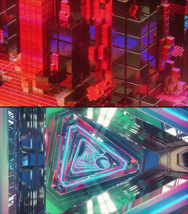 Visual Pack 🎬 | Retro Dynamic Graphic Motion | Cool Stage Bar Nightclub Live LED Screen VJ Loop Video Background - MICHIGO STUDIO