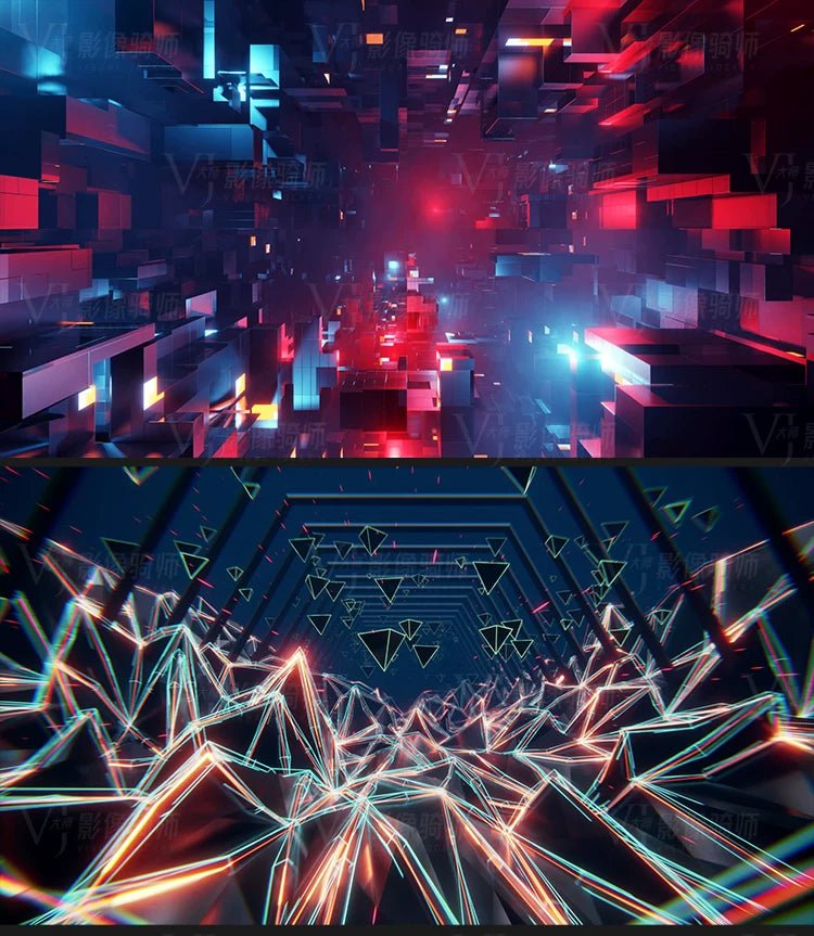 Visual Pack 🎬 | Stage Tech Light Tunnel Fly - Through | Bar Nightclub Live LED Big Screen VJ Background Video 4K 💡🚀✨ - MICHIGO STUDIO