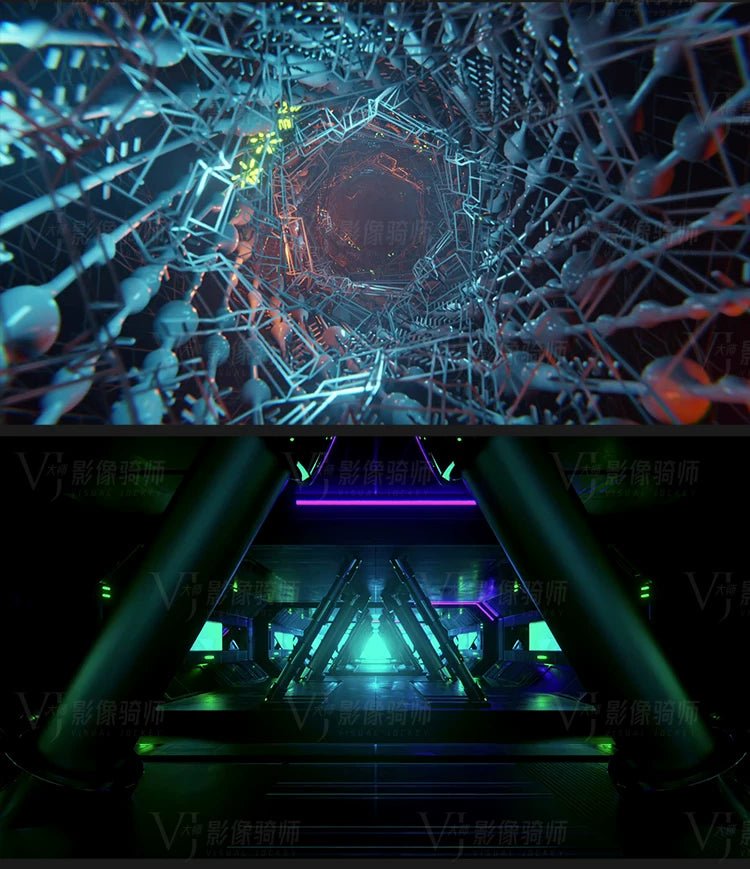 Visual Pack 🎬 | Stage Tech Light Tunnel Fly - Through | Bar Nightclub Live LED Big Screen VJ Background Video 4K 💡🚀✨ - MICHIGO STUDIO