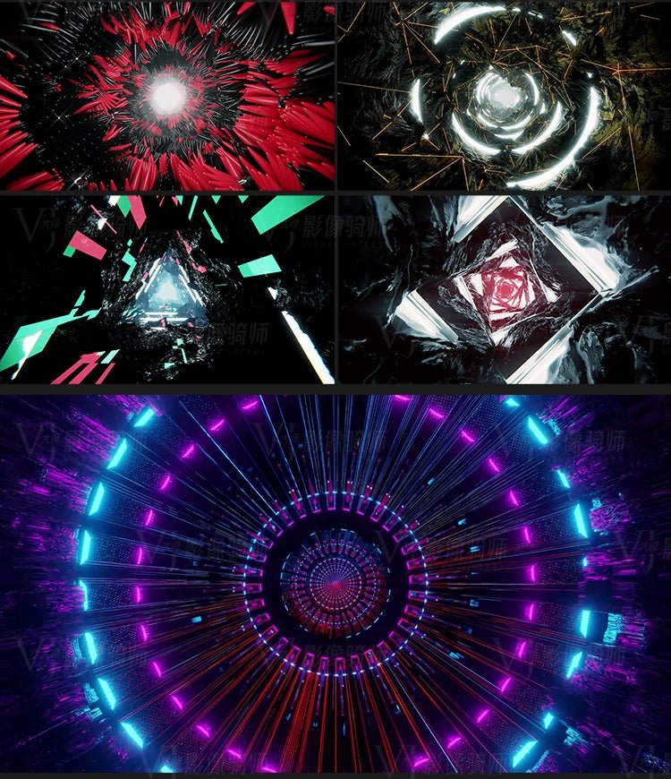 Visual Pack 🎬 | Stage Tech Light Tunnel Fly - Through | Bar Nightclub Live LED Big Screen VJ Background Video 4K 💡🚀✨ - MICHIGO STUDIO