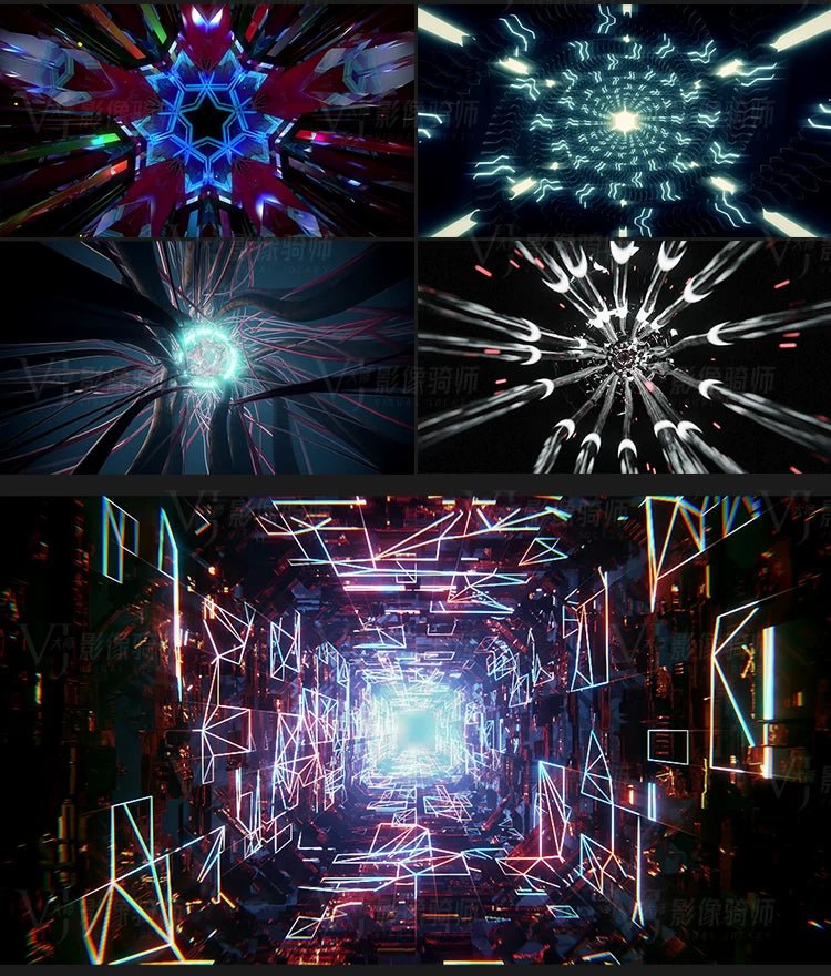 Visual Pack 🎬 | Stage Tech Light Tunnel Fly - Through | Bar Nightclub Live LED Big Screen VJ Background Video 4K 💡🚀✨ - MICHIGO STUDIO