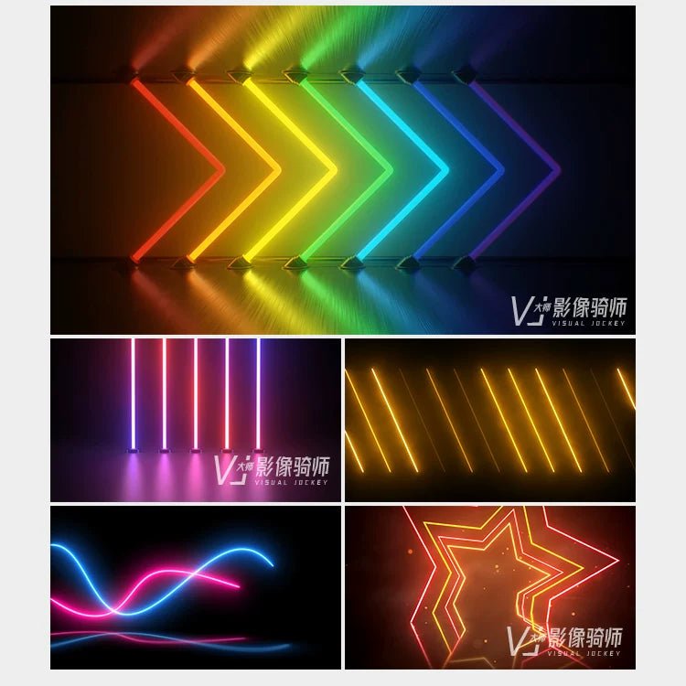 Visual Pack 🎬 | Vibrant Neon Light Motion | Nightclub Bar Stage LED Screen Live VJ Loop Background 4K 🔥🎶 - MICHIGO STUDIO