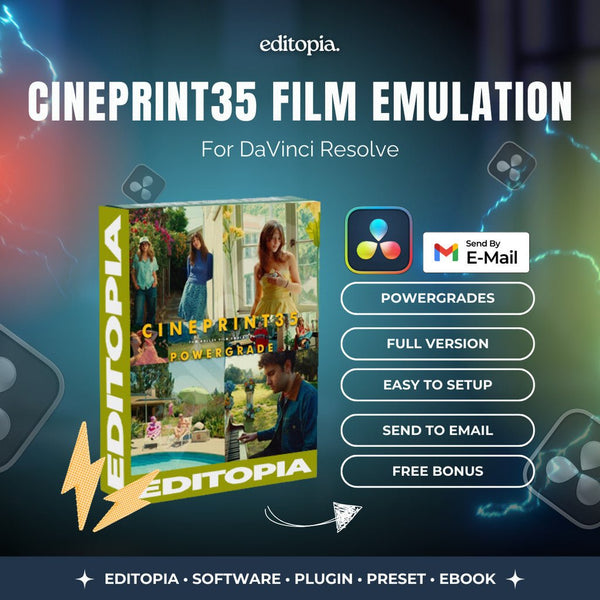 (Win/Mac) CinePrint35 Powergrades & LUTs For DaVinci Resolve Studio Full Version